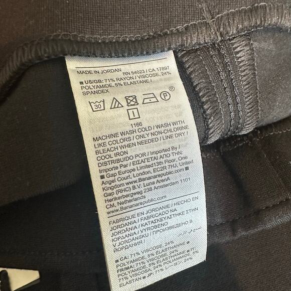 Banana Republic High Rise Wide Leg Cropped Everywhere Ponte Pant Black 713496 S - Picture 8 of 12